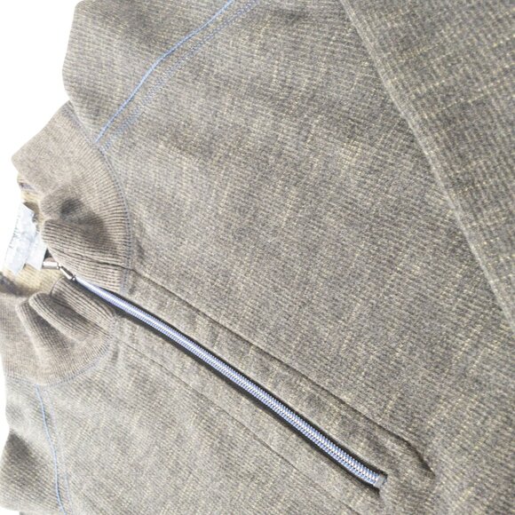 Tommy Bahama Green Reversible Quarter Zip Sweater SZ XL Cotton Blend Warm - Picture 7 of 12